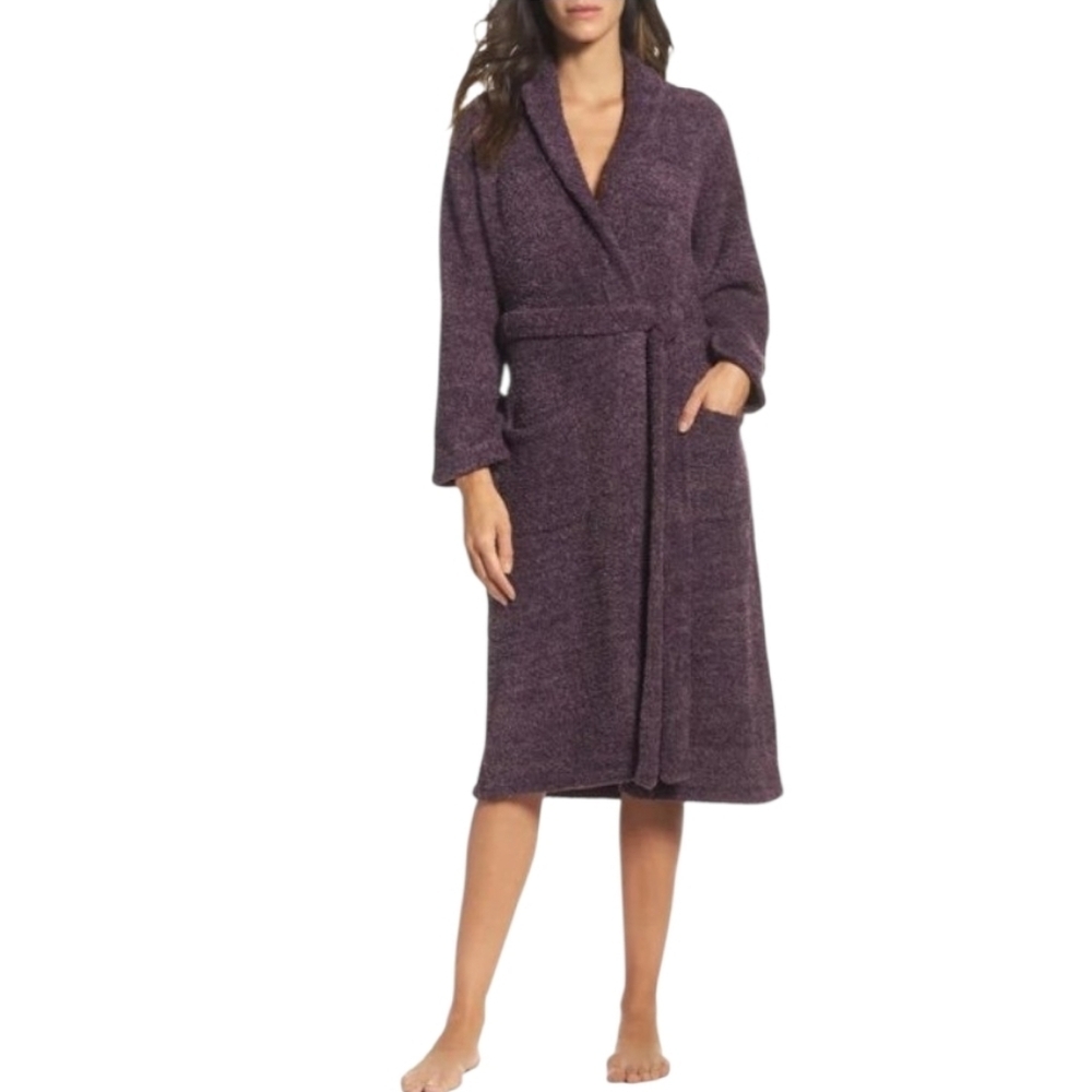 Barefoot Dreams Cozy Chic Robe in Plum Purple Size 1 (S/M) With Belt